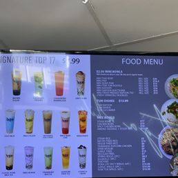Drink/Food menu