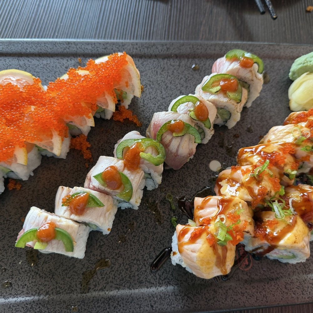 Spiral Flame - Lion king, 49ers and double hamachi roll - Japanese Near Me - San Bruno, California Spiral Flame - Lion king, 49ers and double hamachi roll - Japanese Near Me - San Bruno, California