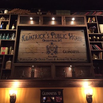 Kilpatrick's Public House - Nice little pub. Had a beer and food before heading upstairs to the comedy show. Great service - Irish Near Me - Greenville, South Carolina Kilpatrick's Public House - Nice little pub. Had a beer and food before heading upstairs to the comedy show. Great service - Irish Near Me - Greenville, South Carolina