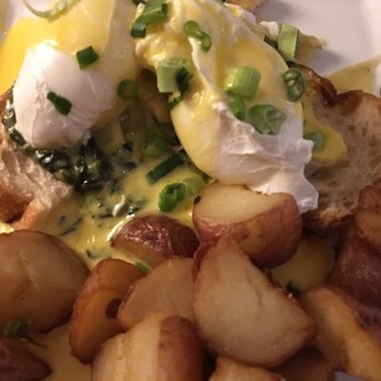 BrewRiver Creole Kitchen - Poached eggs with "beer"naise sauce, spinach and artichoke hearts! Delish! - Gastropubs Near Me - Cincinnati, Ohio BrewRiver Creole Kitchen - Poached eggs with "beer"naise sauce, spinach and artichoke hearts! Delish! - Gastropubs Near Me - Cincinnati, Ohio