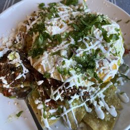 Chilaquiles with barbacoa