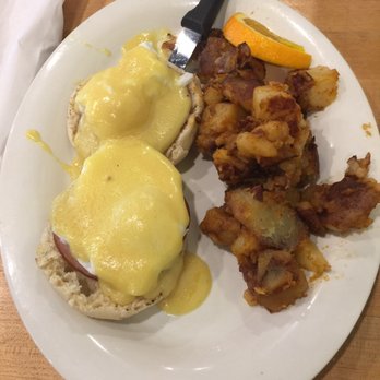 Eggs Up Grill - Eggs Benedict w/ potatoes on the side - Breakfast & Brunch Near Me - Lexington, South Carolina