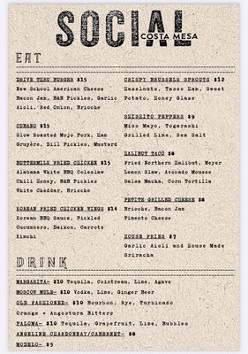 Menu photo 8 Social Costa Mesa, CA Menu photo 8 Social Costa Mesa, CA