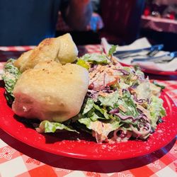 Home Slice Pizza - Some salad with the pizza