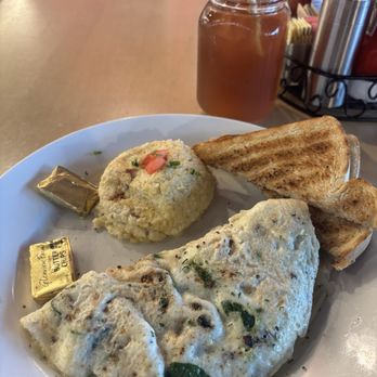 Miss Shirley's Cafe - Omelette, grits, sourdough. The Other Palmer to drink - New American Near Me - Baltimore, Maryland Miss Shirley's Cafe - Omelette, grits, sourdough. The Other Palmer to drink - New American Near Me - Baltimore, Maryland