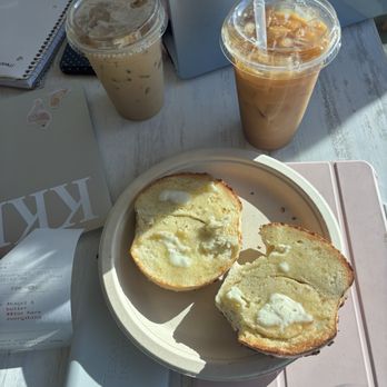Dean: A Coffee Shop - Everything bagel with butter and the Matilda coffee - Coffee & Tea Near Me - Goleta, California Dean: A Coffee Shop - Everything bagel with butter and the Matilda coffee - Coffee & Tea Near Me - Goleta, California