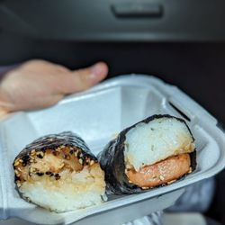 Pacific Island Taste - $3.25 Pork Belly Musubi and $2.99 Spam Musubi.