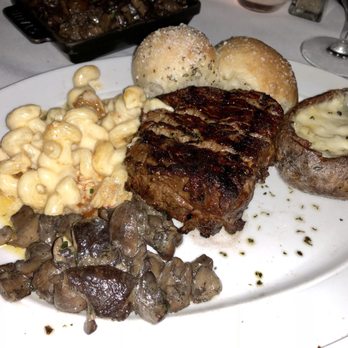 Steak 48 - You win today steak and carbs! (12 ounce filet mignon with crab & shrimp mac & cheese, twice baked potato, and sautéed wild mushrooms) - Steakhouses Near Me - Houston, Texas Steak 48 - You win today steak and carbs! (12 ounce filet mignon with crab & shrimp mac & cheese, twice baked potato, and sautéed wild mushrooms) - Steakhouses Near Me - Houston, Texas