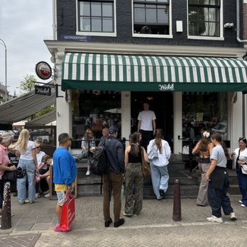 Winkel 43 - Small line outside - Desserts Near Me - Amsterdam, New Hampshire