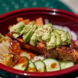The Galloping Gourmet - Glazed salmon bowl