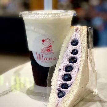 Mana Sandwiches - Coffee Jelly milk, Blueberry cream sandwich - Sandwiches Near Me - Honolulu, Hawaii Mana Sandwiches - Coffee Jelly milk, Blueberry cream sandwich - Sandwiches Near Me - Honolulu, Hawaii