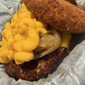 Zombie Burger + Bird - The burger with the mac & cheese - Burgers Near Me - Des Moines, Iowa Zombie Burger + Bird - The burger with the mac & cheese - Burgers Near Me - Des Moines, Iowa