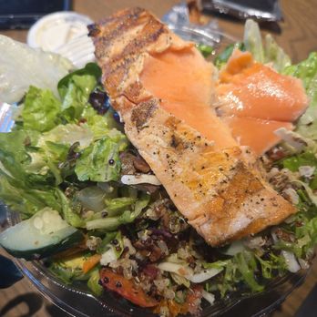 Piada - Make your own: salmon over salad - Italian Near Me - San Antonio, Texas Piada - Make your own: salmon over salad - Italian Near Me - San Antonio, Texas