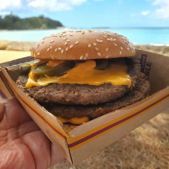 McDonald's - Cheesy Jalapeño Quarter Pounder® Double. About 6 pickled jalapeño slices. - Burgers Near Me - Laie, Hawaii