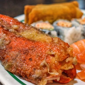 Emperor Asian Buffet - a plate of salmon, sushi, and rolls - Chinese Near Me - Rancho Mirage, California