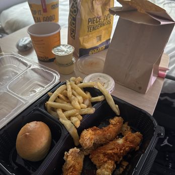 Golden Chick - 3 tenders with fries abd Add 3 Wicked Wings, honey muster , Corn Nuggets, sweet tea (the bomb) - Fast Food Near Me - Houston, Texas Golden Chick - 3 tenders with fries abd Add 3 Wicked Wings, honey muster , Corn Nuggets, sweet tea (the bomb) - Fast Food Near Me - Houston, Texas