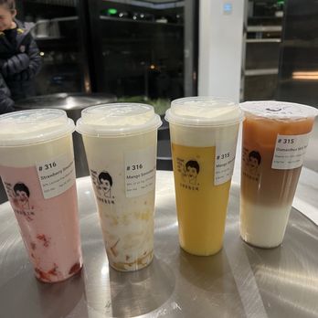 Dont Yell At Me - Strawberry cheese foam (with lactose free milk), mango cheese foam and osmanthus milk tea - Bubble Tea Near Me - Bellevue, Washington Dont Yell At Me - Strawberry cheese foam (with lactose free milk), mango cheese foam and osmanthus milk tea - Bubble Tea Near Me - Bellevue, Washington