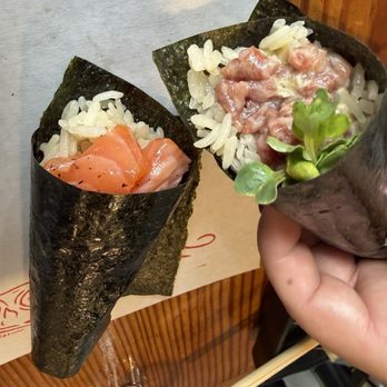 Uoichiba Handroll Bar - King salmon and wagyu tartare - Sushi Bars Near Me - San Fernando Valley, California