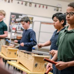 The Classical Academy - North Campus - Students playing instruments in music class