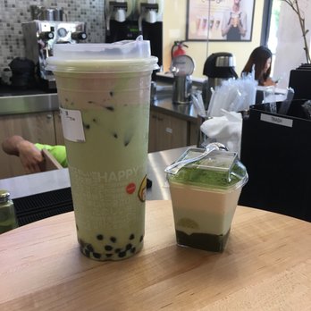 Happy Lemon - Large unsweetened matcha latte with tiramisu cheese and boba - Juice Bars & Smoothies Near Me - Burlingame, California Happy Lemon - Large unsweetened matcha latte with tiramisu cheese and boba - Juice Bars & Smoothies Near Me - Burlingame, California