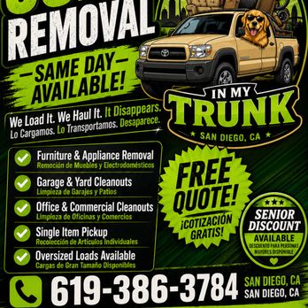 Your Junk in my Trunk - Junk Removal & Hauling Near Me Your Junk in my Trunk - Junk Removal & Hauling Near Me