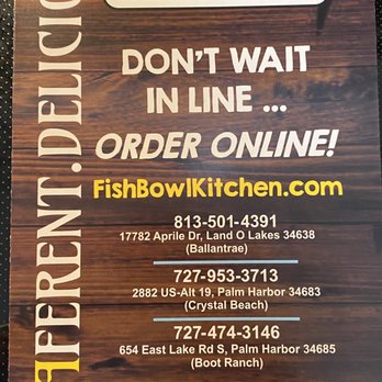 Fish Bowl Kitchen - Menu cover - Poke Near Me - Palm Harbor, Florida Fish Bowl Kitchen - Menu cover - Poke Near Me - Palm Harbor, Florida