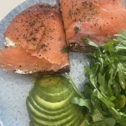 Salmon Tartine is much better than my photo shows