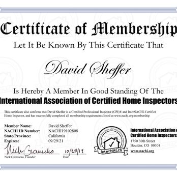 Sheffer Inspection Services - Sheffer Inspection Services LLC interNACHI certifications.
https://www.nachi.org/certified-inspectors/david-sheffer-125843 - Home Inspectors Near Me Sheffer Inspection Services - Sheffer Inspection Services LLC interNACHI certifications.
https://www.nachi.org/certified-inspectors/david-sheffer-125843 - Home Inspectors Near Me