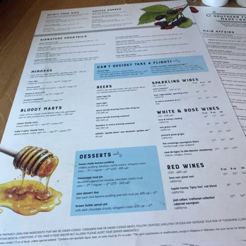Tupelo Honey - Menu - Southern Near Me - Columbia, South Carolina Tupelo Honey - Menu - Southern Near Me - Columbia, South Carolina