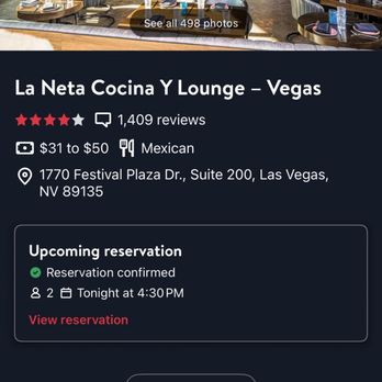 La Neta Cocina y Lounge - Proof of my reservation - New Mexican Cuisine Near Me - Las Vegas, Nevada La Neta Cocina y Lounge - Proof of my reservation - New Mexican Cuisine Near Me - Las Vegas, Nevada