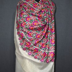 Joseph's Coat - Embroidered cashmere shawl