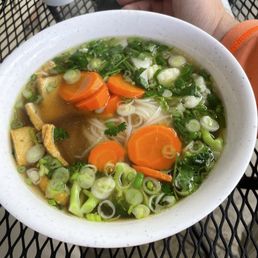 Vegan Pho with Beef Broth substitute.