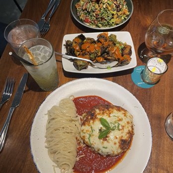 Unconventional Diner - Chicken Parm "Florentine", Cast Iron Brussel Sprouts, Tip-Top Chop. - Breakfast & Brunch Near Me - Washington, DC, District of Columbia Unconventional Diner - Chicken Parm "Florentine", Cast Iron Brussel Sprouts, Tip-Top Chop. - Breakfast & Brunch Near Me - Washington, DC, District of Columbia