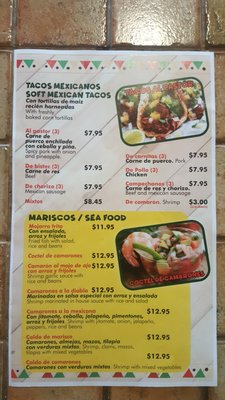 Menu photo 5 El Rinconcito De Mama Matawan, NJ