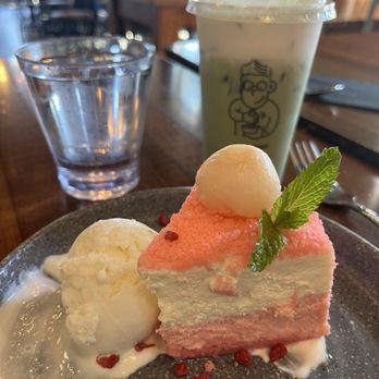U :Dessert Story - Double Fromage Lychee Cheesecake (New) and Matcha Latte Cheese Tea - Desserts Near Me - Berkeley, California U :Dessert Story - Double Fromage Lychee Cheesecake (New) and Matcha Latte Cheese Tea - Desserts Near Me - Berkeley, California