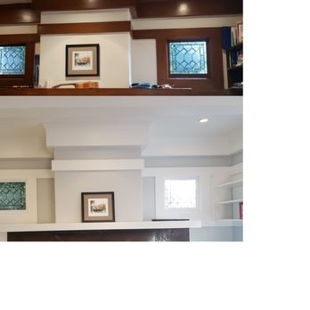 Fresh Start Painting - Mantle above Fireplace Before (Top) After (Below) - Painters Near Me - Daly City, California Fresh Start Painting - Mantle above Fireplace Before (Top) After (Below) - Painters Near Me - Daly City, California