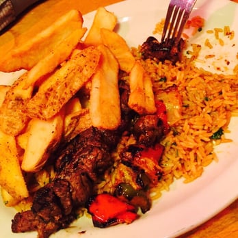 Texas Roadhouse - Steak kabob with rice and French fries, $10.95 - Steakhouses Near Me - Bear, Delaware