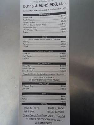 Menu photo 2 Butts & Buns BBQ Hackensack, MN