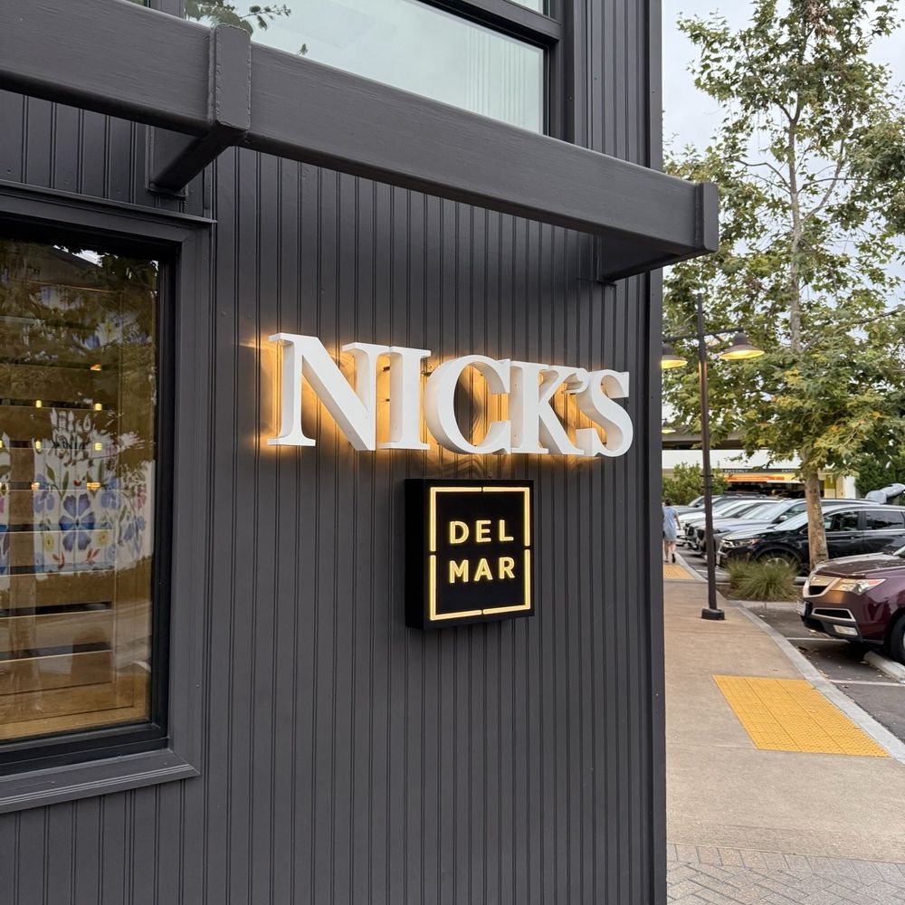 Nick's Del Mar - signage - New American Near Me - Del Mar, California