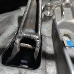 Aguirre Auto Service - Welded clutch fork, "fixed" according to them