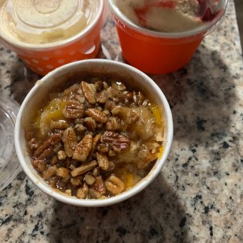 The Peach Cobbler Factory - Cinnamon Peach Praline Cobbler - Desserts Near Me - Burlington, North Carolina The Peach Cobbler Factory - Cinnamon Peach Praline Cobbler - Desserts Near Me - Burlington, North Carolina