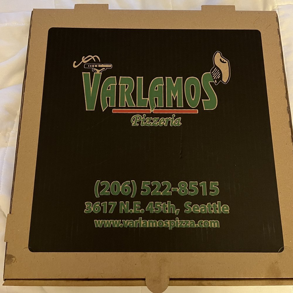 Varlamos Pizzeria - pizza box - Pizza Near Me - Seattle, Washington