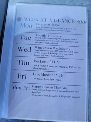 Menu photo 1 Vue Rooftop Lounge Buffalo, NY Menu photo 1 Vue Rooftop Lounge Buffalo, NY
