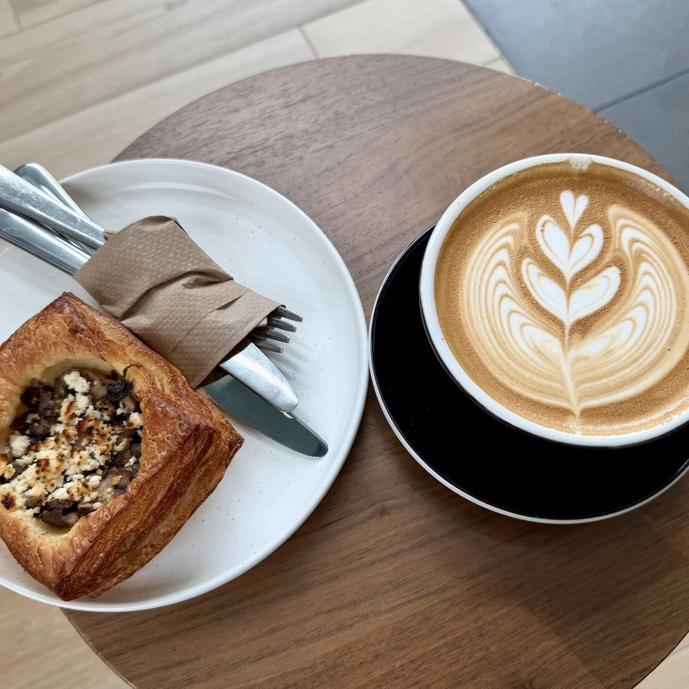 Cassel Earth Coffee - Mushroom pastry and coconut latte - Coffee & Tea Near Me - Irvine, California