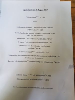 Menu photo 2 Donnerskirchner Hofheuriger Vienna, 9 Menu photo 2 Donnerskirchner Hofheuriger Vienna, 9