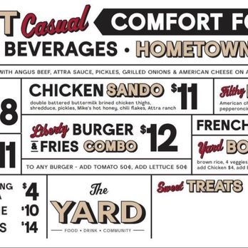 The Yard - Menu as of 09/26 - Cocktail Bars Near Me - Brentwood, California The Yard - Menu as of 09/26 - Cocktail Bars Near Me - Brentwood, California