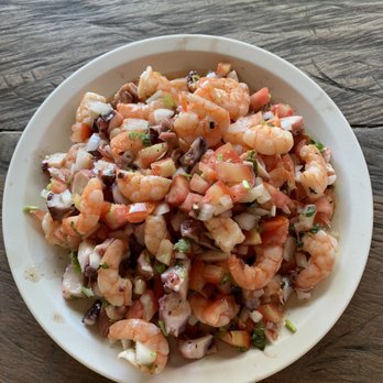 El Galeón del Caribe - Mixed Ceviche (Shrimp and Octopus) - Mexican Near Me - Cancún, ROO