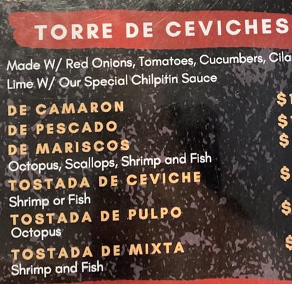 Menu photo 1 Mariscos El Sinaloense Vallejo, CA