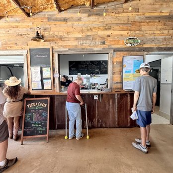 Rising Sun Vineyard - Beer and food order area - Wineries Near Me - McDade, Texas