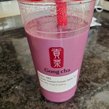 Gong Cha Chantilly - Purple sweet potatoes milk tea which super disappointing - Bubble Tea Near Me - Chantilly, Virginia Gong Cha Chantilly - Purple sweet potatoes milk tea which super disappointing - Bubble Tea Near Me - Chantilly, Virginia